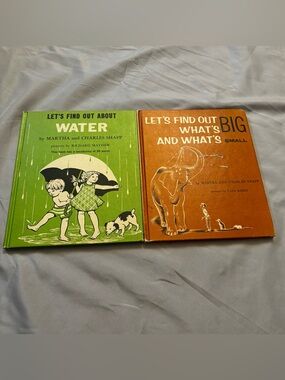 Let’s Find Out About Water & What’s Big Small 2 Books Martha Shapp Vintage